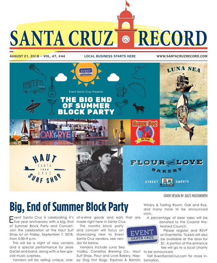 Big, End of Summer Block Party is September 7th - BIG FUN! santacruzrecord.com/wp-content/upl…