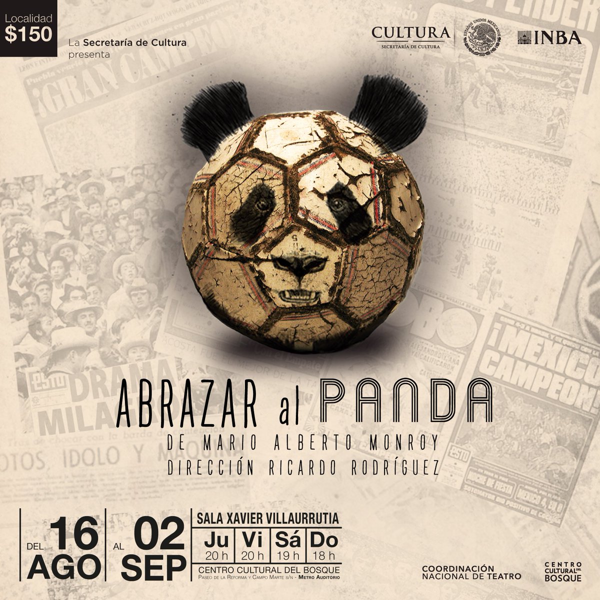 ¡Ven a echarle porras a Gibrán, el goleador del Club Proyecto Tecamachalco en la obra: "<a href="/AbrazarAlPanda/">Abrazar al Panda</a>" 🐼! 

#ÚltimoFinDeSemana en la Sala Xavier Villaurrutia.