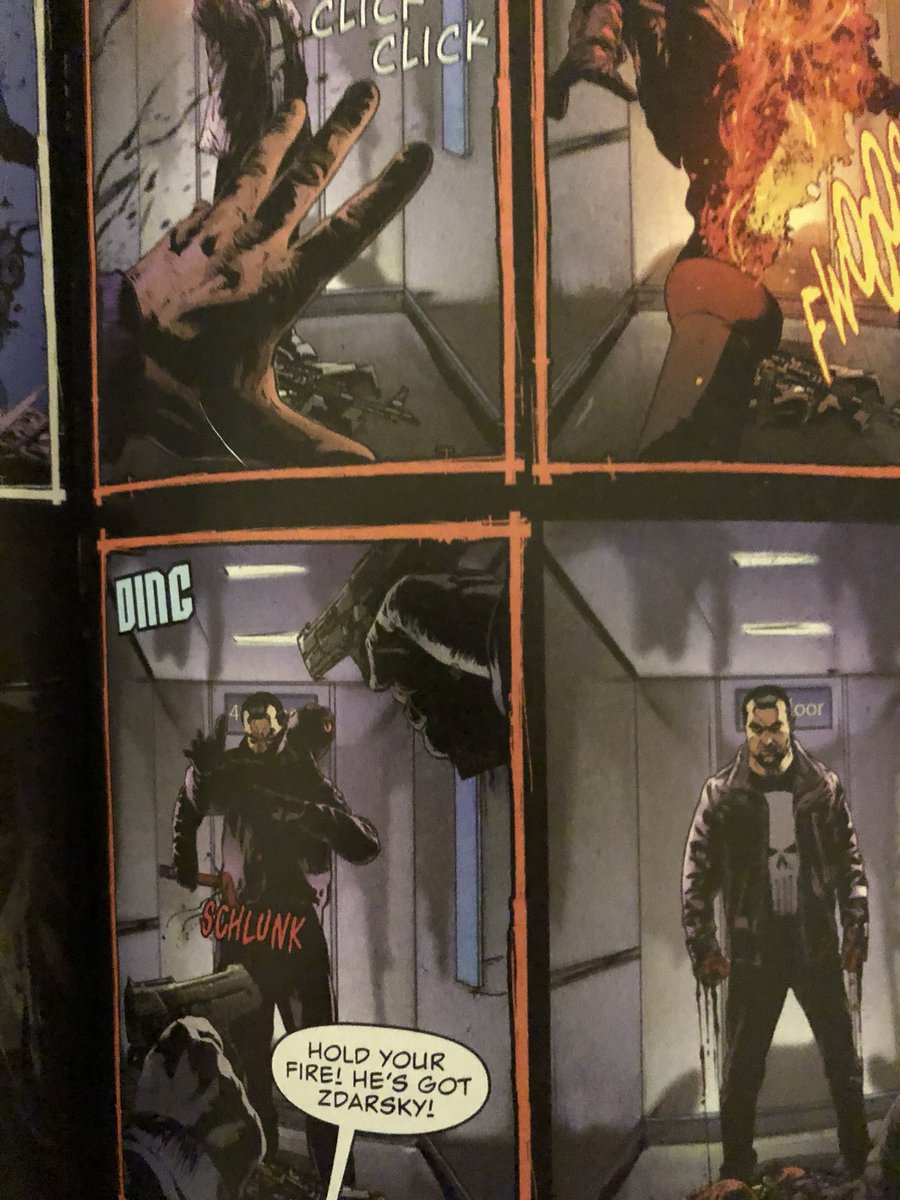 ScreamingBoyPR's tweet photo. @zdarsky On one hand, it’s awesome to see your name in here! On the other hand.....you got shanked by #ThePunisher Major mixed feelings..... @RedParallax https://t.co/gW8tNm2LCf