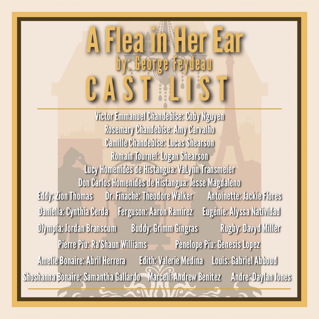Congratulations to the cast of our fall play, A Flea in Her Ear 👂