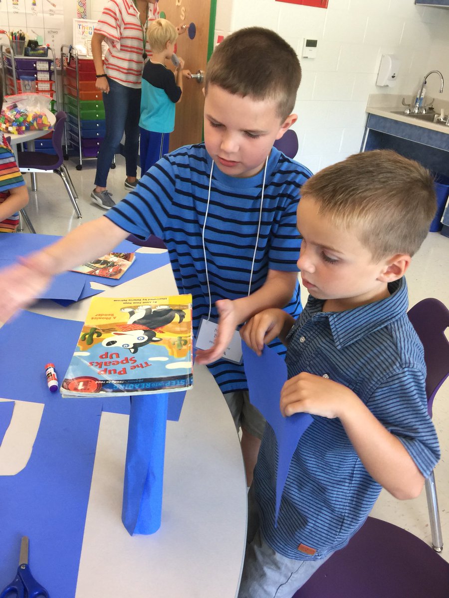 bethbatch6's tweet photo. Starting the year off in 1st grade @StratfordLndgES learning about cooperation! How can you work cooperatively with a partner to build a structure to hold a book? Lots of successes! #FirstSixWeeksofSchool #funin1st https://t.co/J5TkU224xj