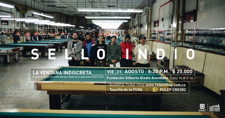 TicketShopCol's tweet image. Disfruta en la @FGAA este 31 de Octubre a #SelloIndio con su obra La Ventana Indiscreta, una presentación única que mezcla el Hip Hop con el teatro ¡Compra ya!
 bit.ly/2LAGm9r
