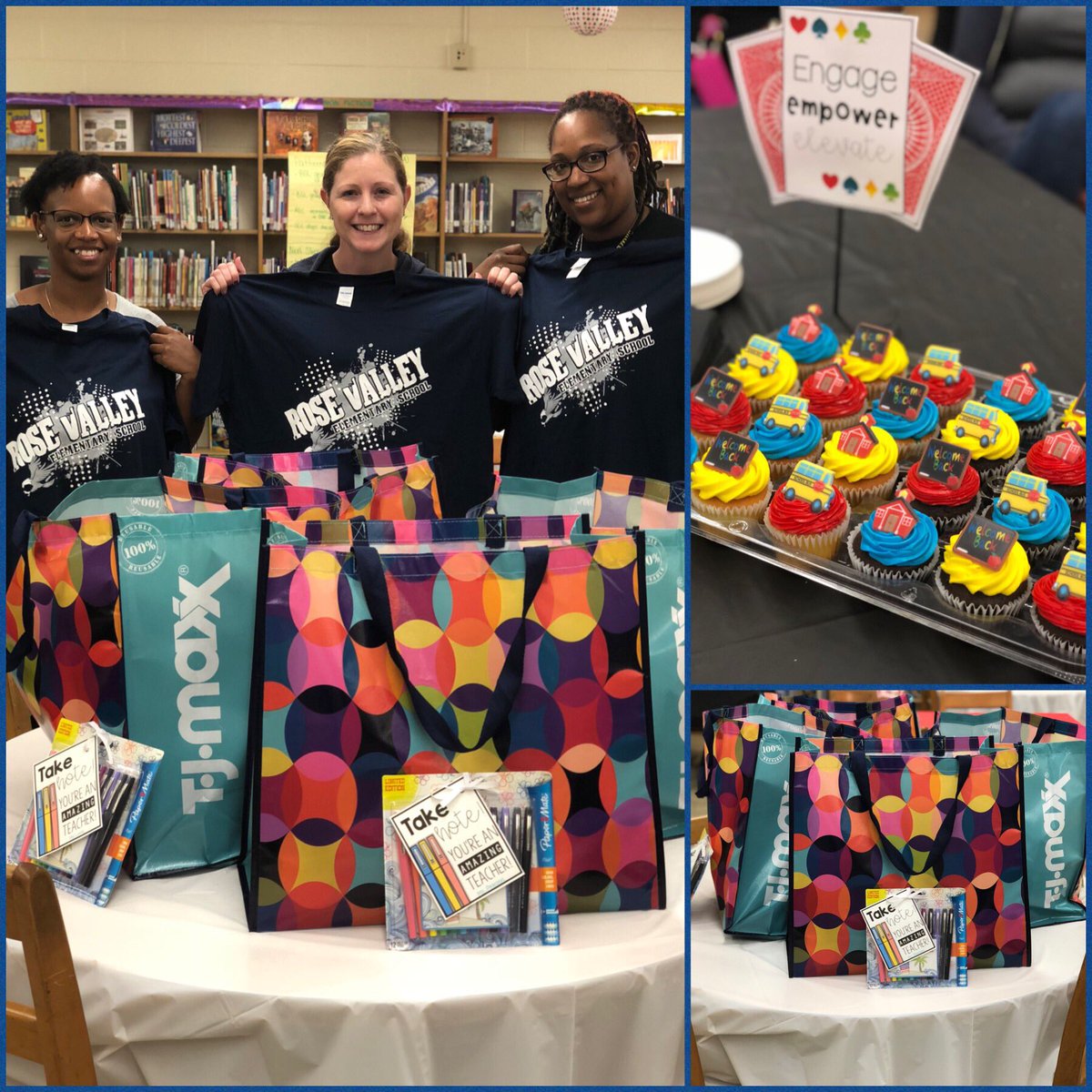 Celebrating our new teachers at our New Teacher Shower...They we’re surprised and grateful!!#NewTeachersRock #PGCPSProud