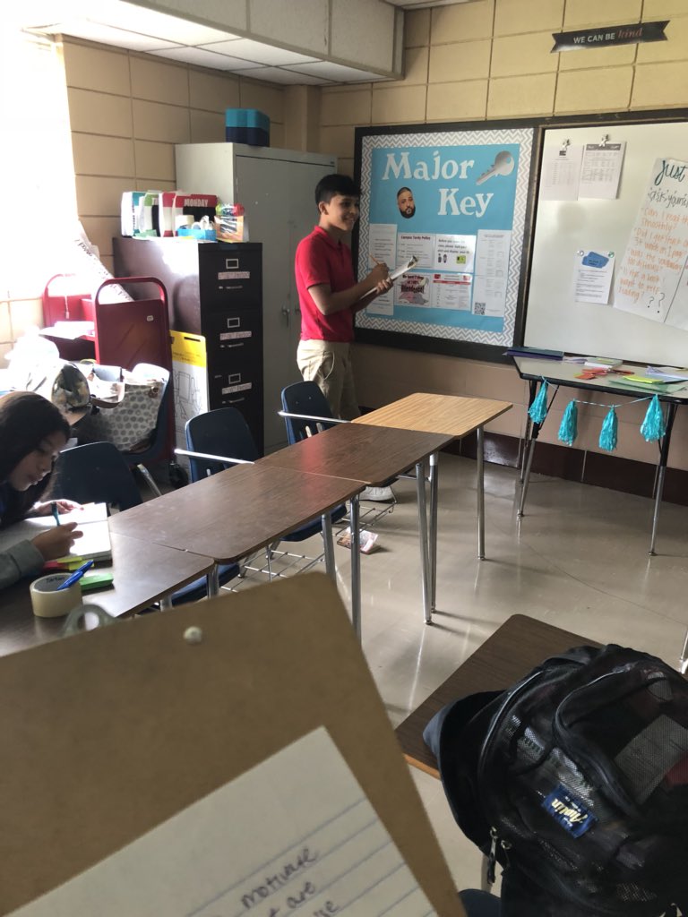 MsVsAdventures's tweet photo. I was walking around with a clipboard because I wanted to write with the students but also be attentive if they needed help. One of my students grabbed a clipboard and started following me around the room. He ended up writing more than he ever has for me, so I’ll take it! 😂 https://t.co/DVcQAior8W