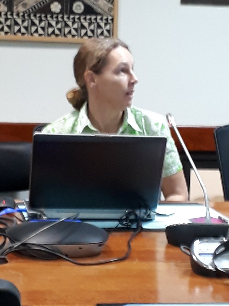 spc_live's tweet photo. SDD Demographer/Social Statistician Alison Culpin talks about @spc_cps and the Sustainable Development Goals (SDGs) in the Pacific in a special information sharing session in Nouméa this morning #teamSPL #MELnetfocalpoints #PICT #voluntarynationalreviews #regionalcollaboration https://t.co/IIsYzF3rJG