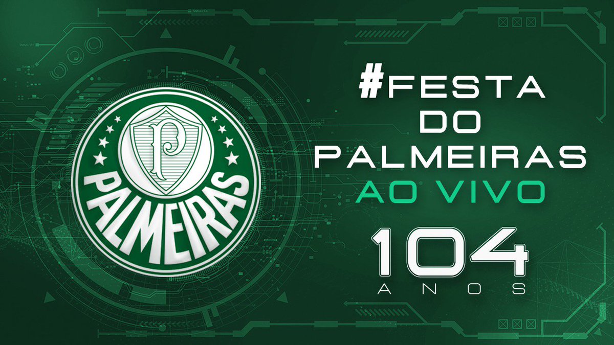 Palmeiras's tweet photo. Agora começou a cerimônia e você pode acompanhar pelo Facebook (https://t.co/eYtlfV0gui) e TV Palmeiras/FAM (https://t.co/Ag0grRyGhQ)

#SabeBemOQueVemPelaFrente #Palmeiras104Anos https://t.co/zy4cDEvamM