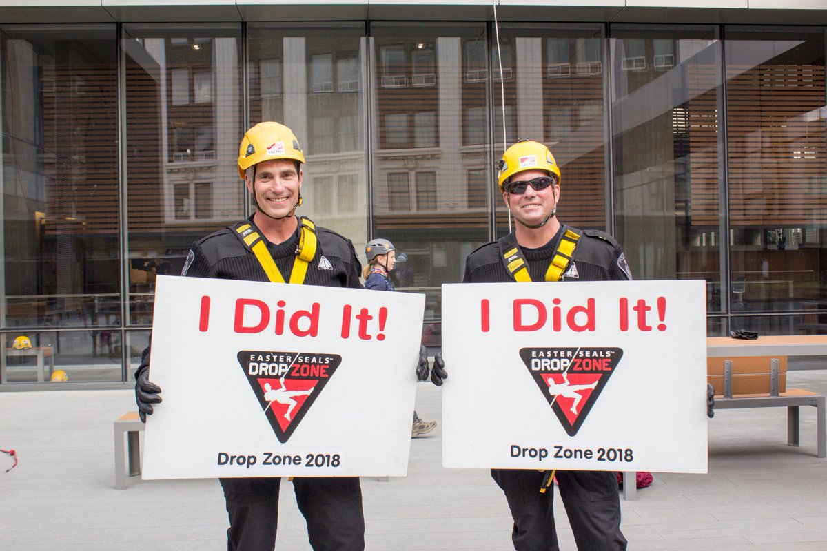 wpgpolice's tweet image. D/Chief Szyszkowski &amp;amp; Supt. Halley go over the  edge in support of Manitobans with disabilities, joining 70+ Manitobans participating in @EasterSealsMB #DropZone2018. Congratulations  to everyone who took part &amp;amp; thank you to the event organizers and volunteers. #WPSCommunity