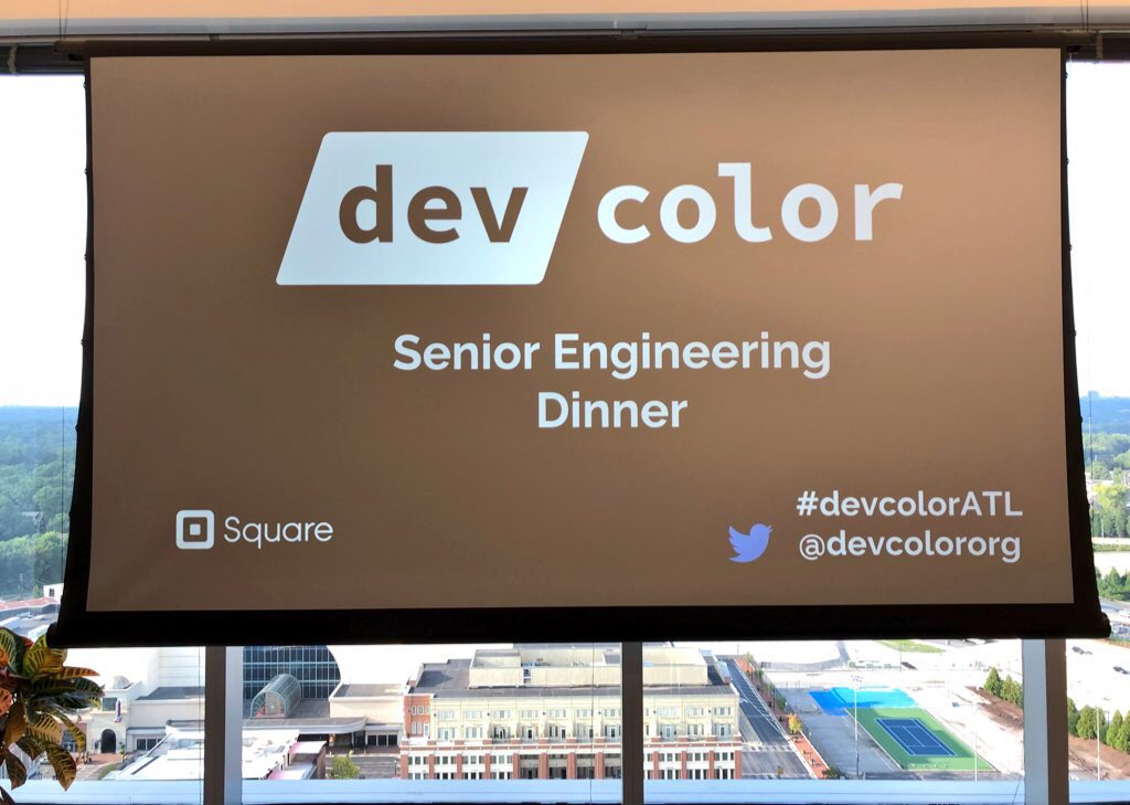 Seraacha's tweet image. I’m pumped after tonight’s dinner! Follow along in the journey @devcolororg and see what’s happening next! #500strong #devcolorATL