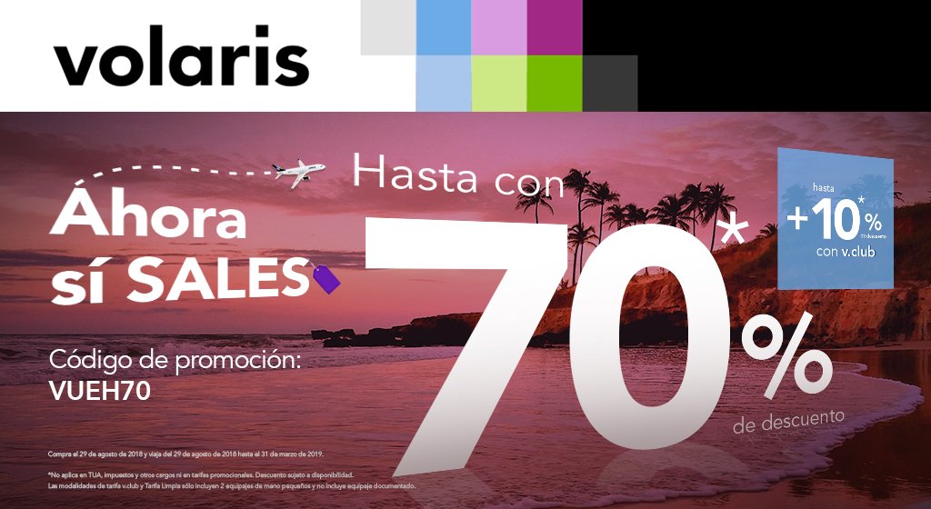 viajaVolaris's tweet image. Te damos hasta 7️⃣0️⃣ razones para viajar. 
Con esta súper promo ahora sí sales. ✈️  goo.gl/16ySne