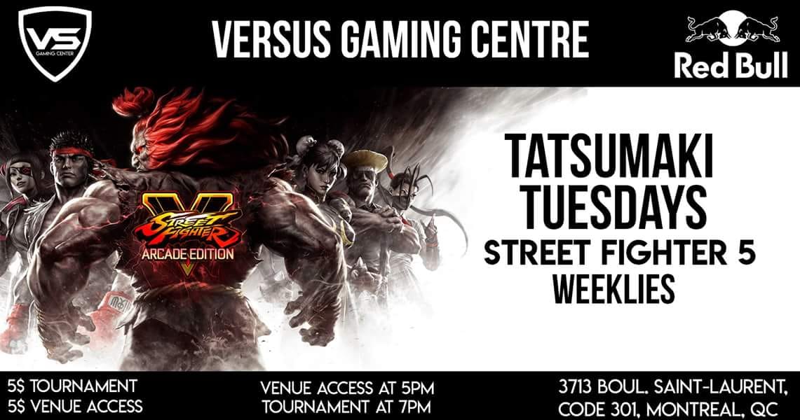 #Tatsumakituesdays #sfv weekly live on twitch.tv/mtlsf/ <a href="/MTLSF/">Montreal Street Fighter</a> <a href="/ChiRithy/">Chi-Rithy</a> #montreal #fgc <a href="/VS_GamingCentre/">VERSUS GAMING CENTRE</a>