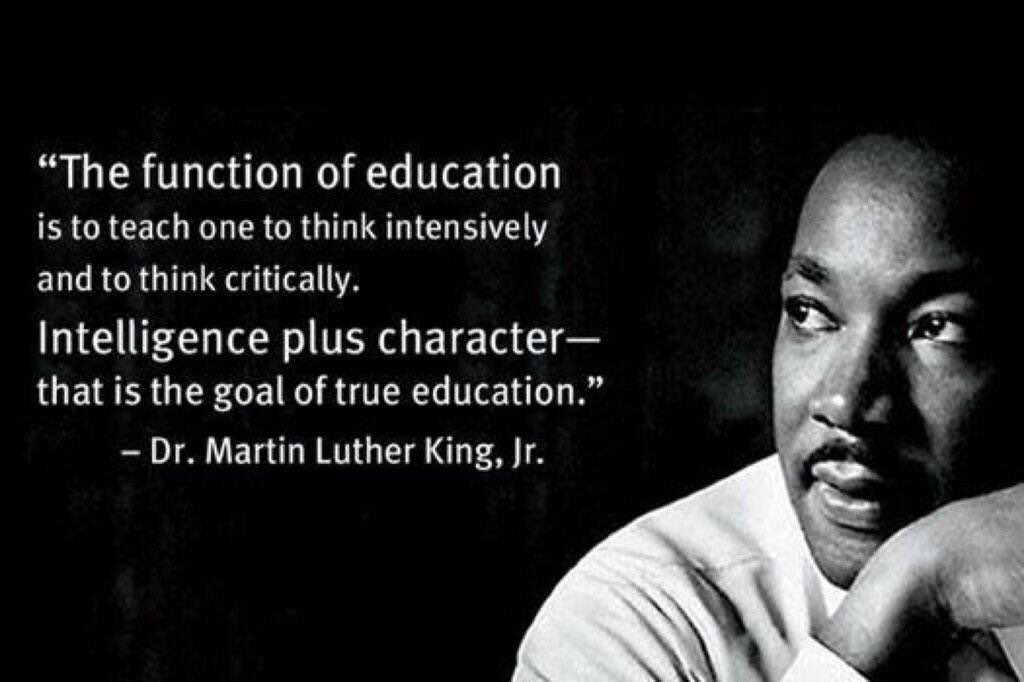 jacklynch_'s tweet photo. Such an inspiring quote. Fostering both intelligence and character really is the key to building a greater future. I’m thinking of this and many more powerful sentiments from this incredible leader today. #DreamDay  https://t.co/rvfX8BTkre https://t.co/lrHzucwDo5