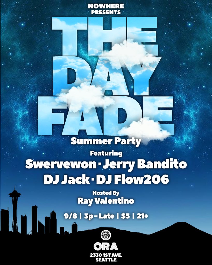 The Day Fade x Seattle is almost here! 🌲☀️🌲

SO MUCH LOVE TO OUR OREGON FAMILY MAKING THE TRIP 💙 

#Nowhere4Life