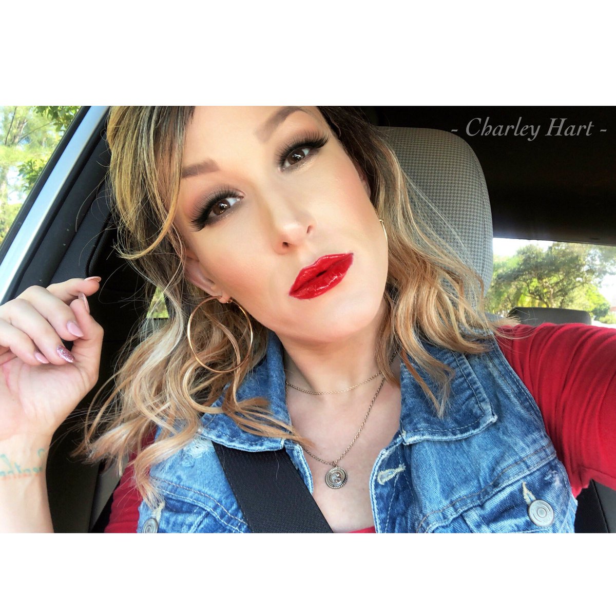 charleyhartxxx's tweet photo. Can’t wait to cam in the car again tomorrow on @CamSodaLive and pst* I may be picking up a friend 😈😜 join me Wednesday Aug 29th 2pm est #lovense #drivingdirty #nsfw https://t.co/tnGWsps6nw