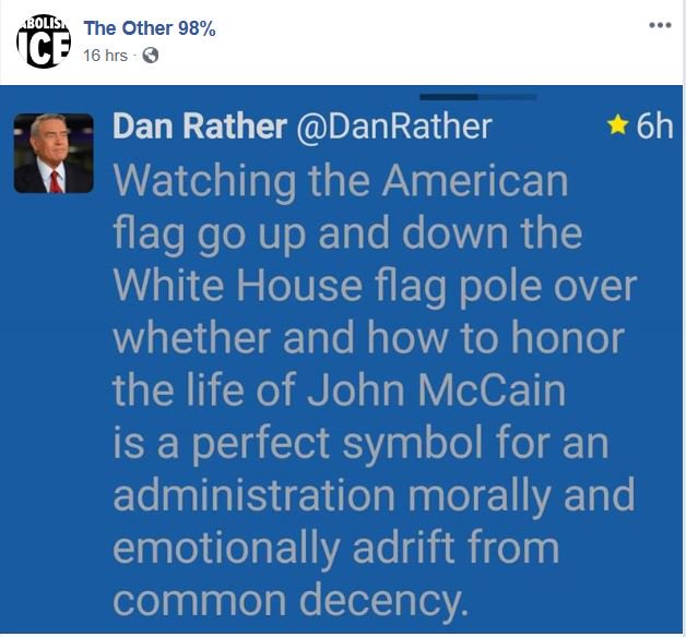 askboomer1949's tweet photo. Nothing Need Be Added ...
#DanRather #GOPbarbarism
#NoDoormatDemocrats #NoDINOcandidates @DNC @TheDemocrats #GOPDominionism #GOPCorporatism #TrumpPenceTraitors #TrumpMcCain https://t.co/FzoCK8qBrP