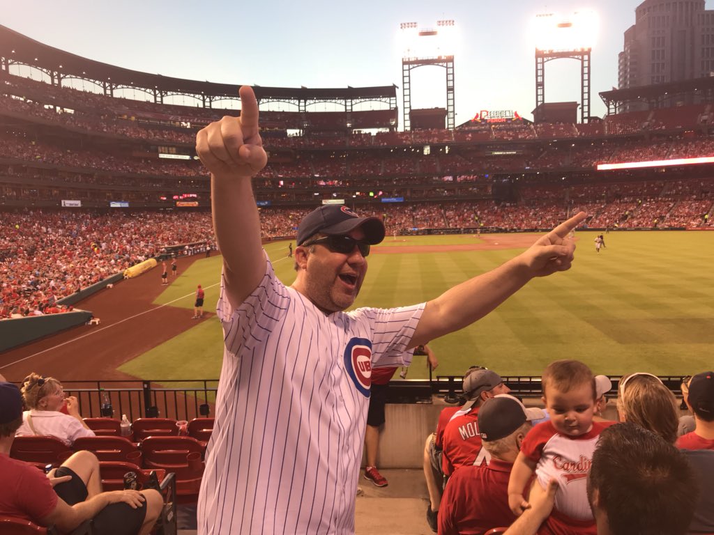 KevinLighty's tweet photo. When you wear your Cubs jersey to Busch Stadium even though the Cubs aren’t playing. - dirty looks 👀💁🏻‍♂️ #NWAS2018 https://t.co/Ud2G74WKhf