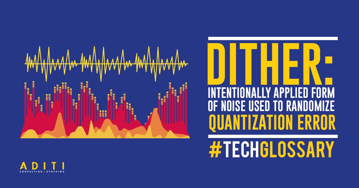 AditiCNSLTNG's tweet image. The term ‘dither’ appeared shortly after World War II, in books published on analog computation & hydraulically controlled guns. The concept of dithering to reduce quantization patterns was first applied by Lawrence G. Roberts, even though he did not use the term. #TechGlossary
