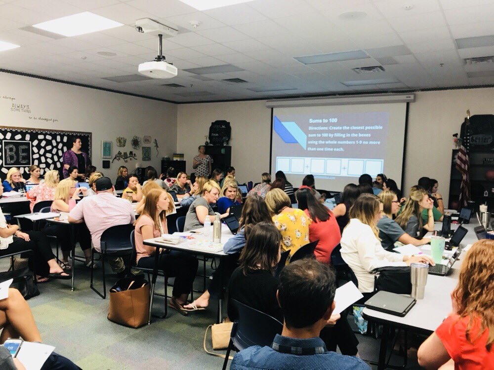 TNelsonIC's tweet image. Great insight on paperless warm ups from @kaburch1981 &amp;amp; @kriggsmath. And great discussion in the breakout sessions with math callaborators k-5 on #performancetasks