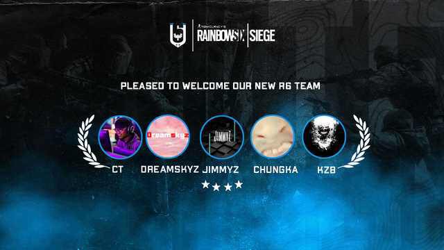 Please join us in welcoming our RainbowSix: Siege team

 @ChangTongR6 🇭🇰 
 <a href="/MarcoNg0315/">MarcoVizun</a> 🇭🇰
 <a href="/DreamskyzR6S/">Dreamydayo☁️</a> 🇭🇰
 @JimmyZ_YTG 🇭🇰
 @chung92537660 🇭🇰
 <a href="/KzBr6/">KzB</a> 🇭🇰

They will be representing us in the upcoming ESEA ANZ Challenger League season