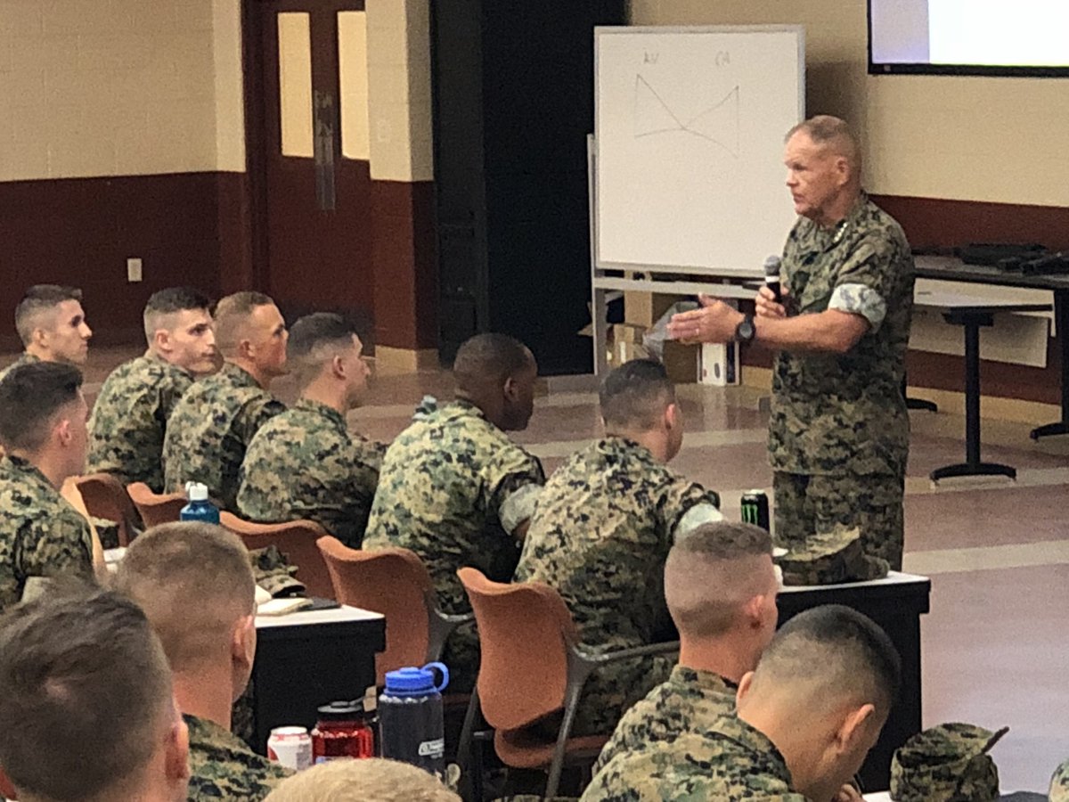 CMC_MarineCorps's tweet photo. Change is difficult. Historically Marines are innovators. We improvise, adapt &amp; overcome. We must be critical of our efforts &amp; commit to improving. Those unwilling to adapt/improve are about to get beat by the competition. And that is not a tradition of our Corps. We win. https://t.co/vfwkOEW4ea