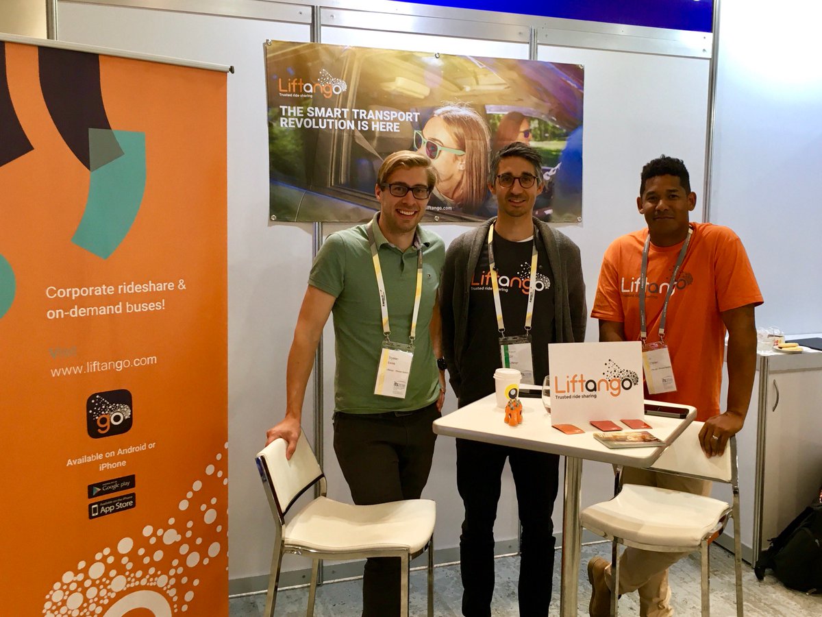 liftango's tweet photo. Booth 33 at the #ITSsummit, decked out in our signature orange, it's pretty hard to miss! Come say hi to the team, shake some hands, and talk transport! #ITS #itsaustralia #realITS #Liftango https://t.co/fglP1rIqw3
