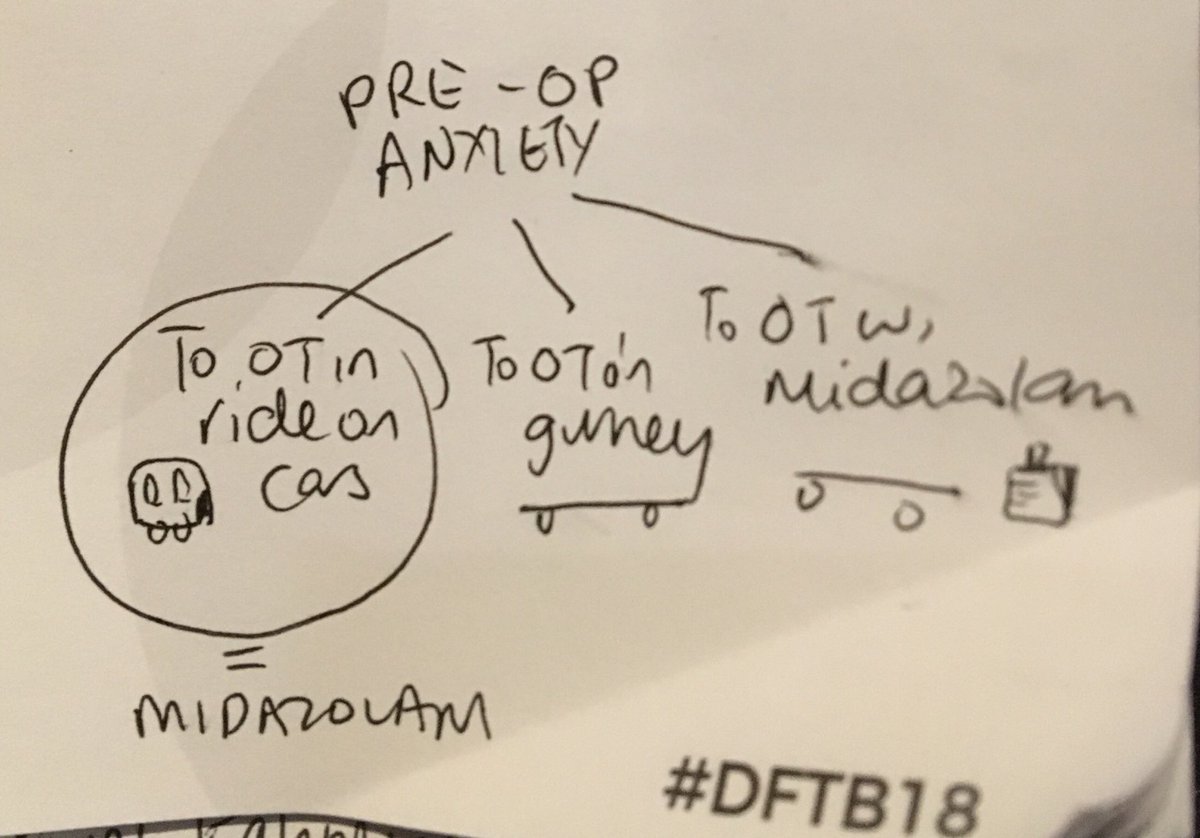 jeuannhow's tweet photo. #DFT18 Going to theatre in a ride on car has the same anxiolytic effect as midazolam. I guess to the treatment rooms too! https://t.co/bAbpknaFxQ
