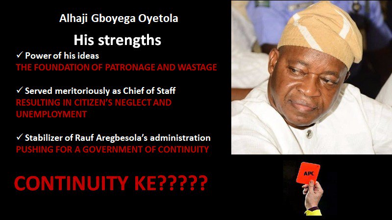 iyiosun's tweet photo. We must REJECT same of the same! #RestorationNotContinuity #OmisoreForGov, #OsunRestoration2018 #VoteForIyiYemi #NotWithSameOfSame #OsunDecides2018 #NoTooYoungToRun @OlayemiHon @GhesheS @I_amOD_SIT @OsunPolitics @OMISORE_JCS #BringBackOurGirls @nigeriantribune @MobilePunch https://t.co/OVqhEVaGZp