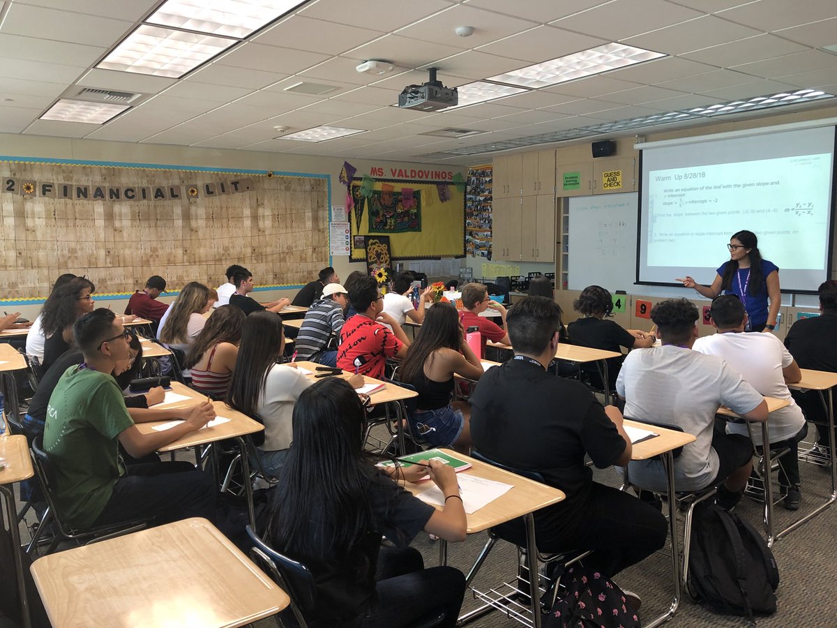 Watching Ms. Valdovinos’ awesome bellwork lesson! Connecting with her students and making math challenging! #knightsdoitright #3DKnights