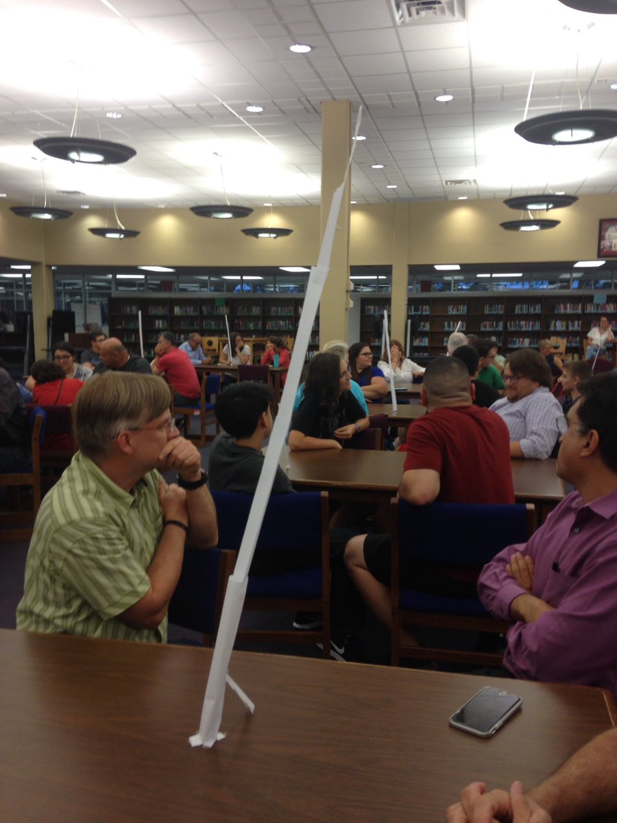 Bergersci's tweet photo. Enjoyed meeting so many STEM parents at GHS special programs night! Even got them to do a little design challenge. #ghsstem #ghsunity https://t.co/hfwv0ncGkb
