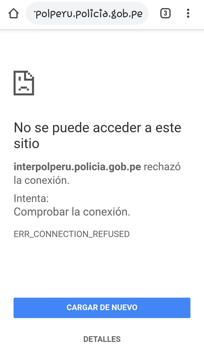 QuintoPoderPe's tweet photo. La página de #InterpolPerú no está activa y los hermanos Venezolanos no pueden realizar sus trámites para obtener su #PTP en #Perú https://t.co/f9CsDfikhY https://t.co/gOzOrj1zon
