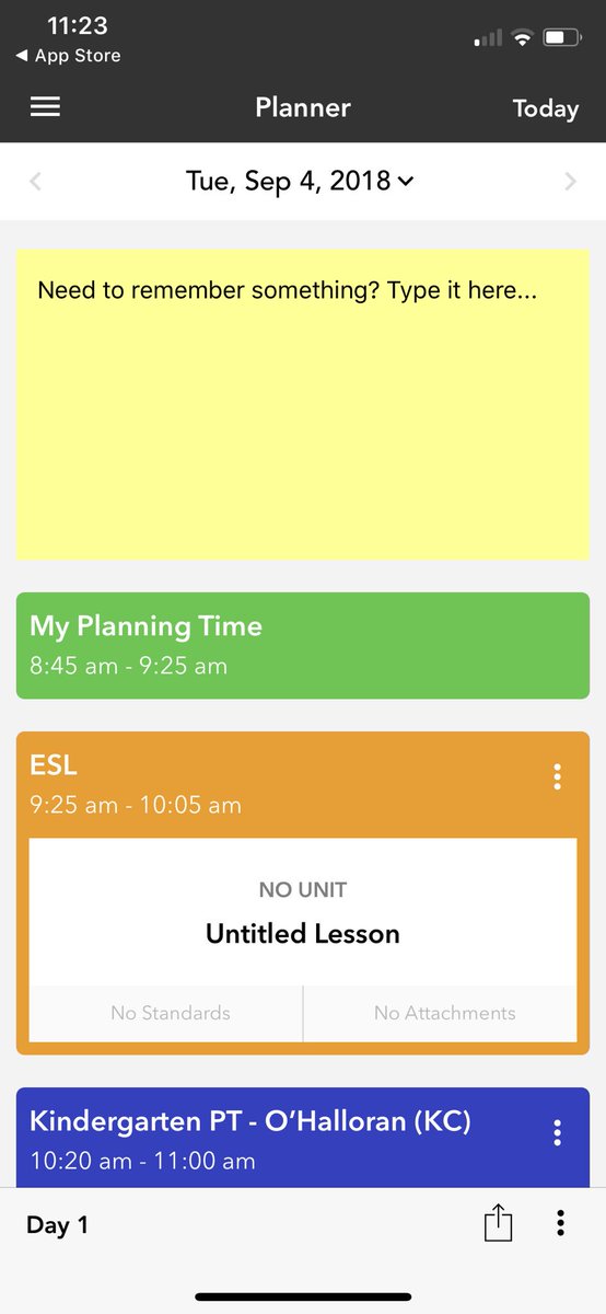 MrsCWeber's tweet photo. After inputting my timetable, I’m trying something new with #Planboard! Paperless day plans will help me stay organized and remind me of where I have to be. Best part? I can update my lesson plans on any device! 🤓 🤟 #peel21st https://t.co/FLpGxhRplt