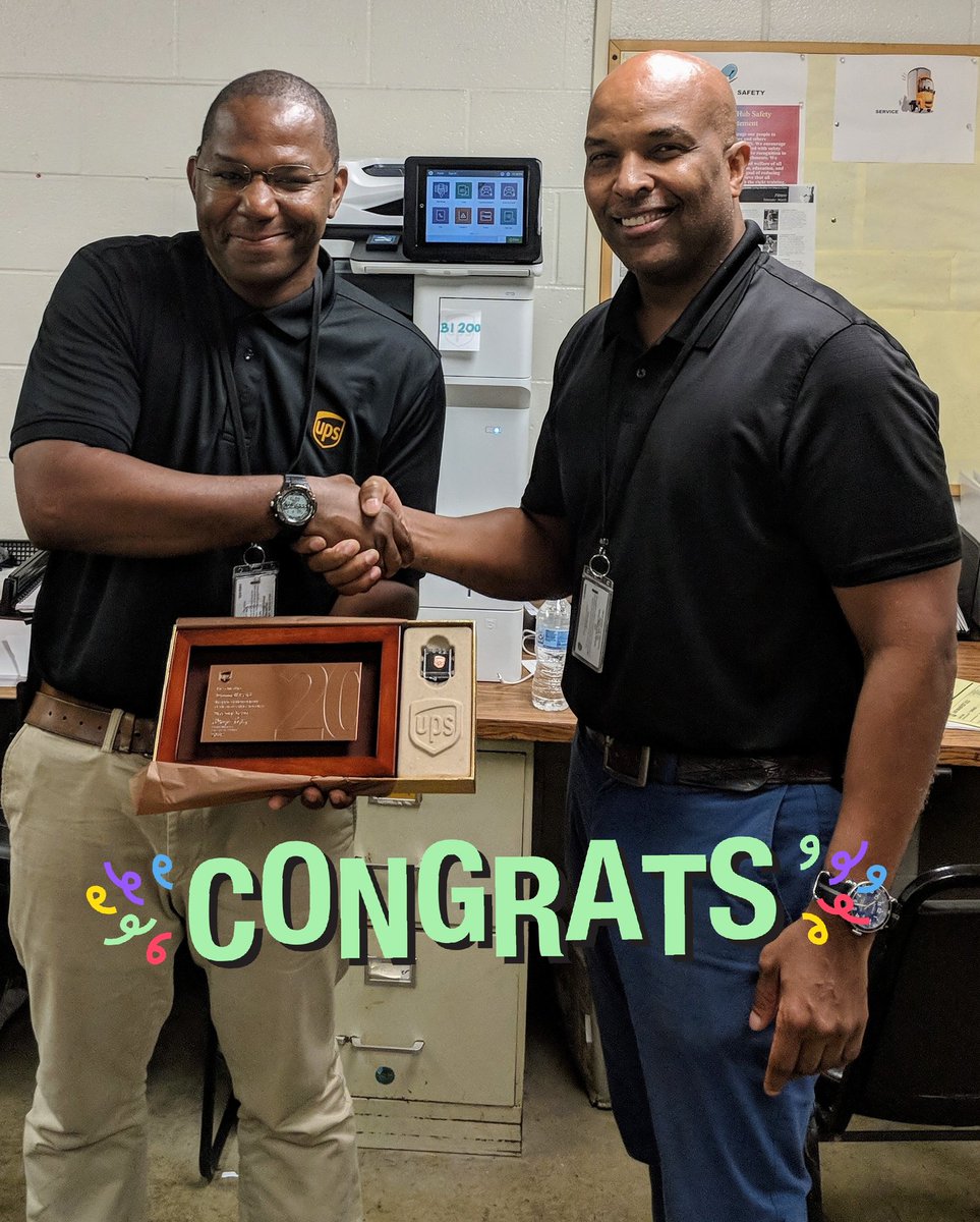 #UPSFoundersDay is about our team and how through their hard work our company is successful. Sort Manager @phillyteamsfan8 recognizes supervisor Donnell Reid who began under his supervision 20 years ago. #fullcircle #teamphlsnaps @JohnEitel2 @UPSTrayceParker