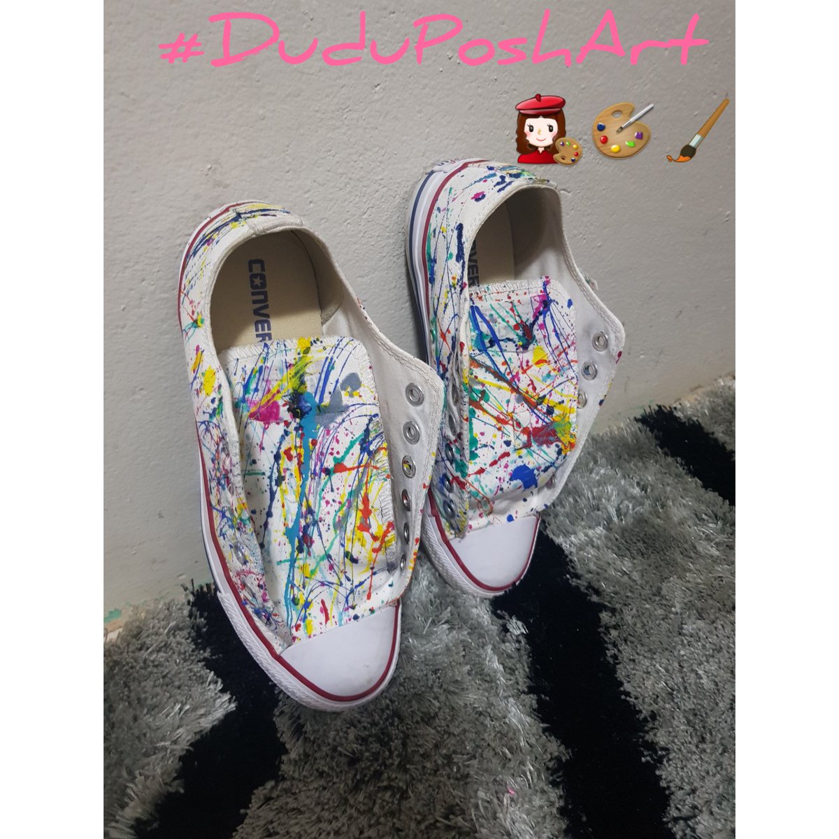 duduWagaG's tweet photo. Happy Client , i #DuduPoshArt #SplashOfPaintOnHeels  #AllSta #Converse  #Customisedconverse @Converse i am a #FemalePainter 📞 +27662038225 let me rejuvenate yours #Kicks #ArtonConverse #ArtonAllSta #Customisedtakkies #Customisedshoes #ootd https://t.co/1oAN5WDw7l