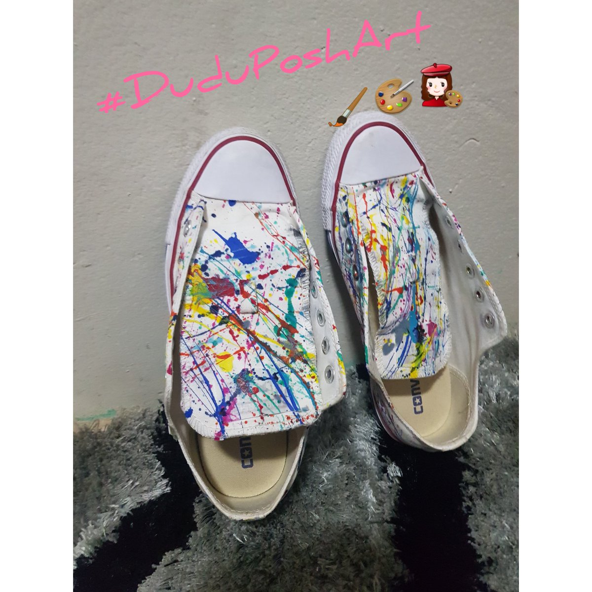 duduWagaG's tweet photo. Happy Client , i #DuduPoshArt #SplashOfPaintOnHeels  #AllSta #Converse  #Customisedconverse @Converse i am a #FemalePainter 📞 +27662038225 let me rejuvenate yours #Kicks #ArtonConverse #ArtonAllSta #Customisedtakkies #Customisedshoes #ootd https://t.co/1oAN5WDw7l