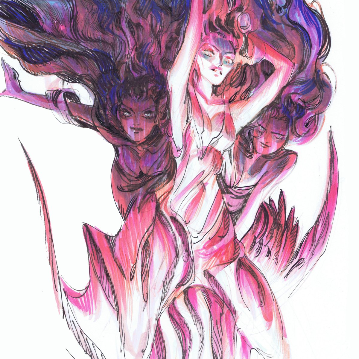 Mindyleedoodles's tweet image. Brides of #Dracula.  I’ll be attending Thought Bubble with my friend Eric Lutes and #NYCC with Essential Sequential. If you would like to request original art my sketch list is open: Contact jason@essentialsequential.com for more info.
#copicmarkers #vampire