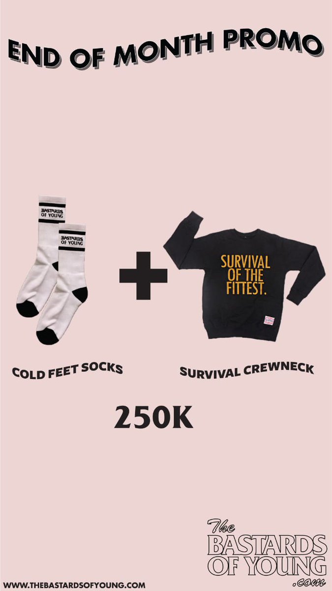 END OF MONTH PROMO!!
•
•
LINE: bastards_of_young
WA: +62 812-2002-9263
thebastardsofyoung.com