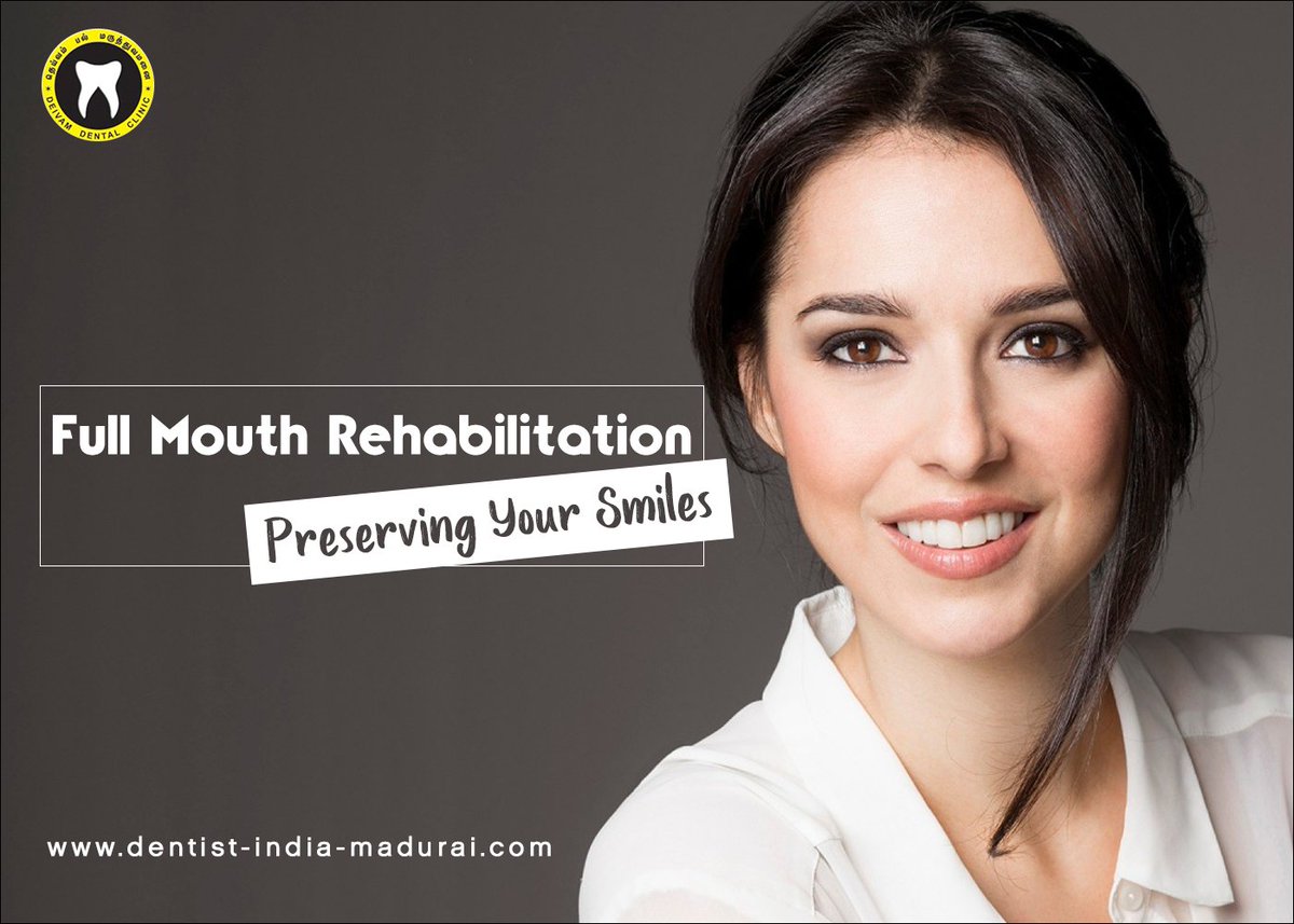 Full mouth rehabilitation is a highly individualized treatment. The point of a full mouth reconstruction plan is to optimize the health of the mouth, including the gums, and the bite.
Book  appointment @ dentist-india-madurai.com/book-appointme…
#Full_Mouth_Rehabilitation #Dental_Care #Madurai