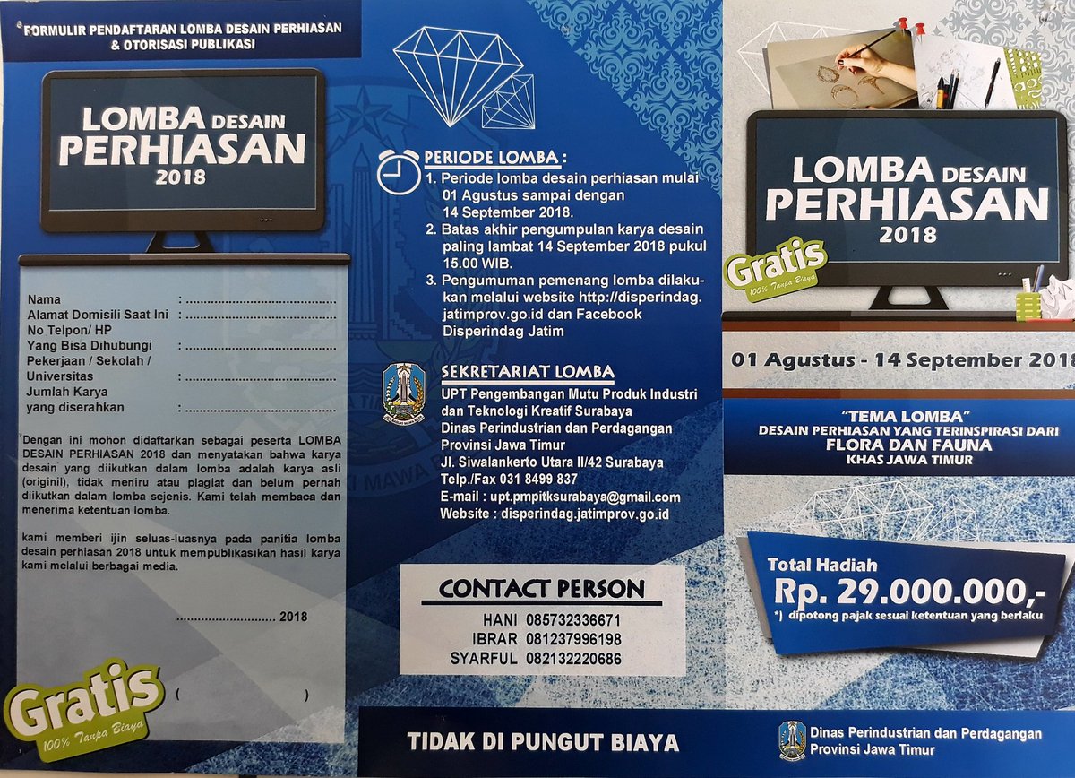 Bojonegorokarir On Twitter Lomba Desain Perhiasan 2018