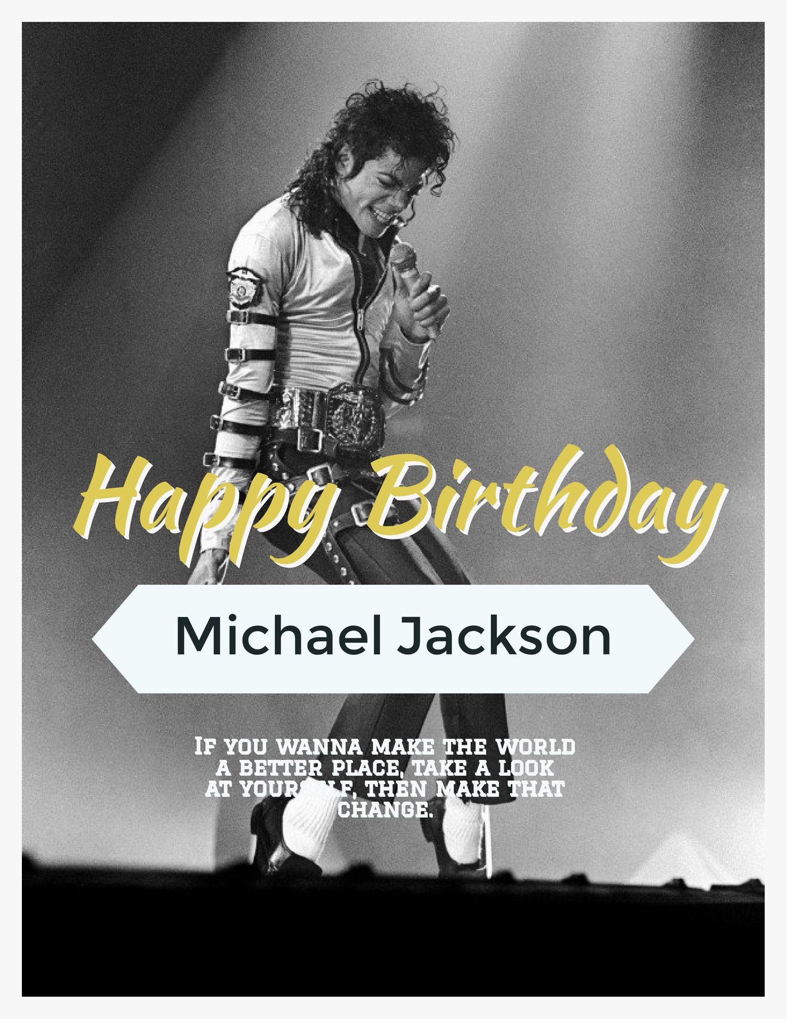 Happy 60th Birthday to The King of Pop Michael Jackson.     