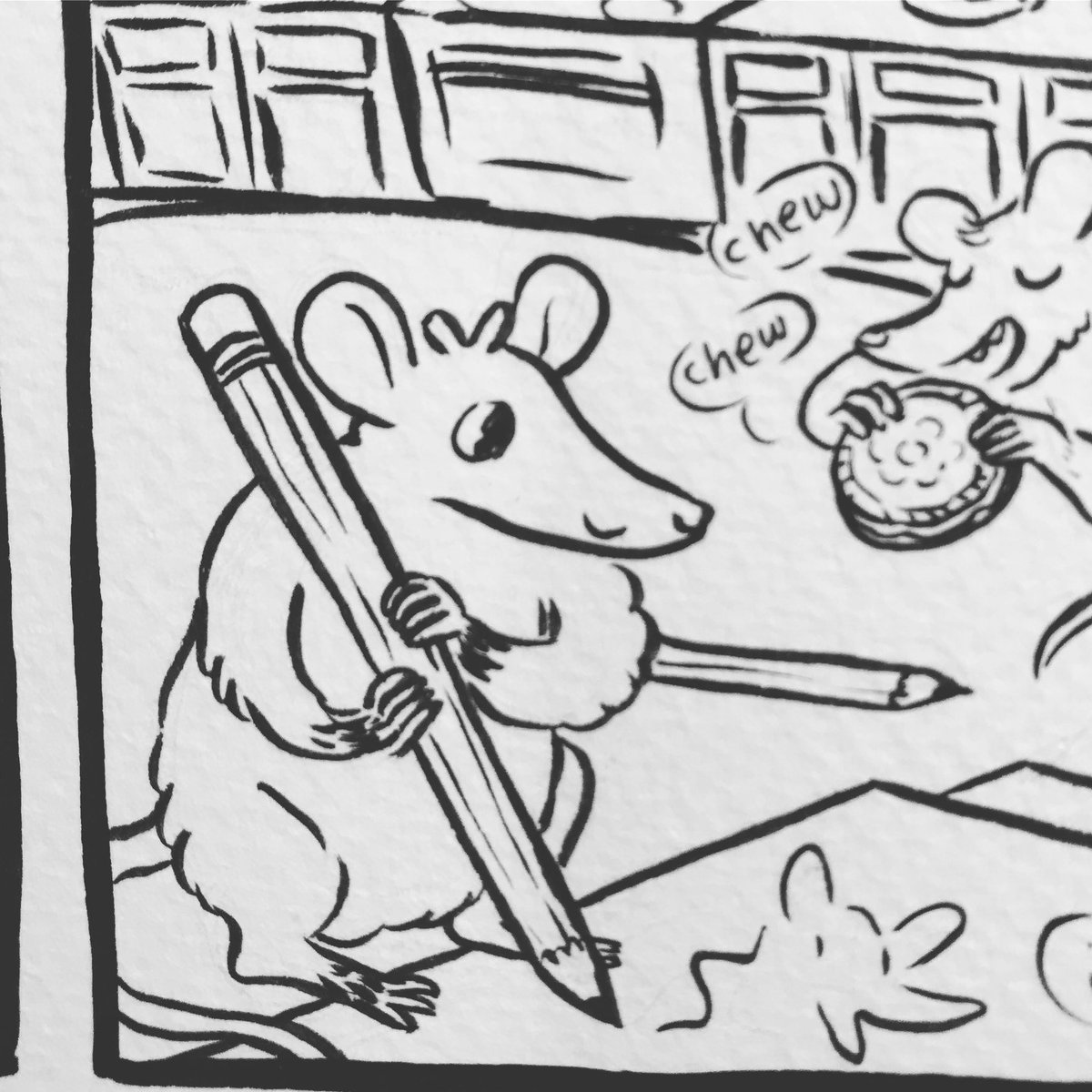 「My boy Edgar getting his draw on ? 」Ashley Robin Franklin TCAF 2065の漫画