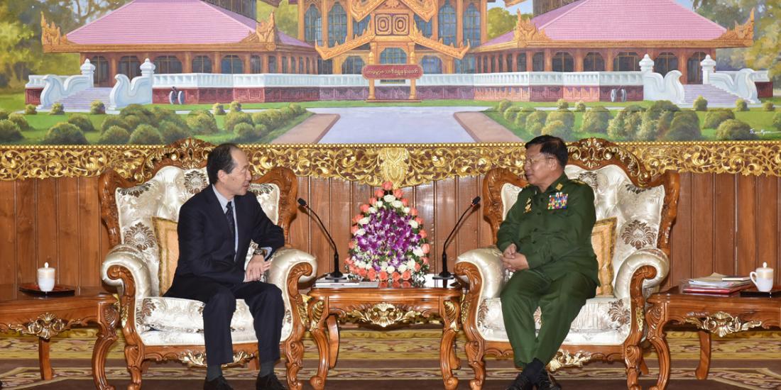 SENIOR GENERAL MIN AUNG HLAING RECEIVES AMBASSADOR OF JAPAN H.E. MR. ICHIRO MARUYAMA Nay Pyi Taw  August  28 bit.ly/2NshClM