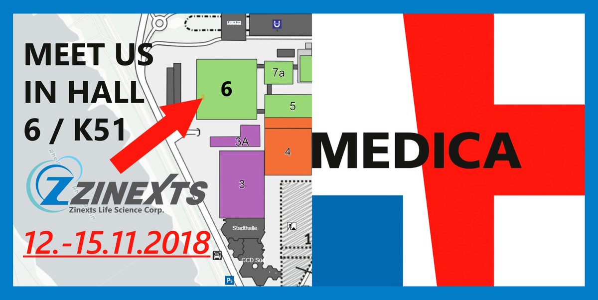 zinexts's tweet photo. #ANNOUNCEMENT: From 12.-15.11.2018 we are attending to the #MEDICA in #Germany, you will find us in HALL 6 / K51. Get in touch with us to arrange a personal meeting!
#Zinexts #BelieveInQuality #MagPurix #BelieveInPurity #ZiXpress #Biotech #DNA #RNA #SoniMag #CTC #CFC #PCR #QPCR https://t.co/Y22bRMPmjI