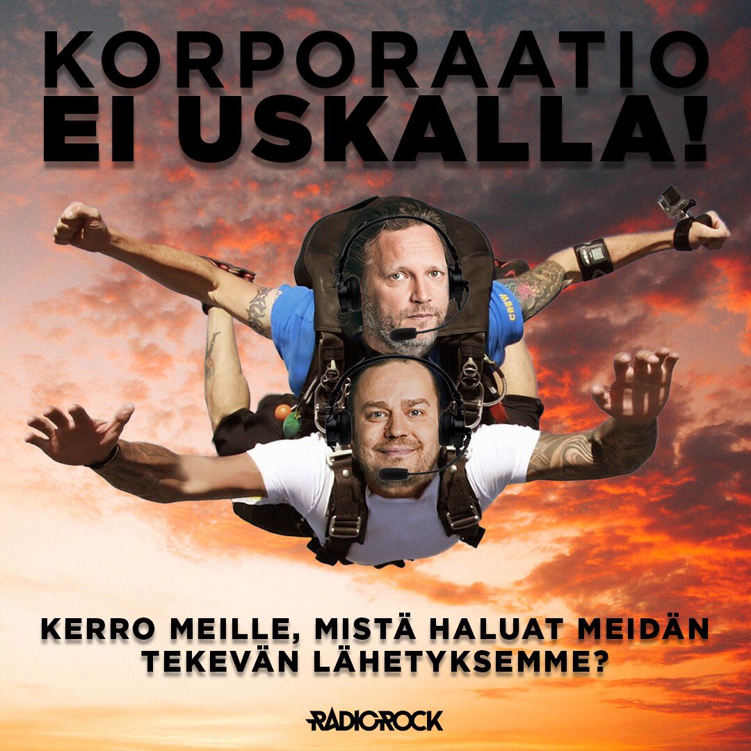 Kutsu meidät kylään tai ehdota jotain muuta paikkaa lähetyksen teolle.
Suuntaa Rockin Faceen tai Instaan jättämään ehdotuksesi!!