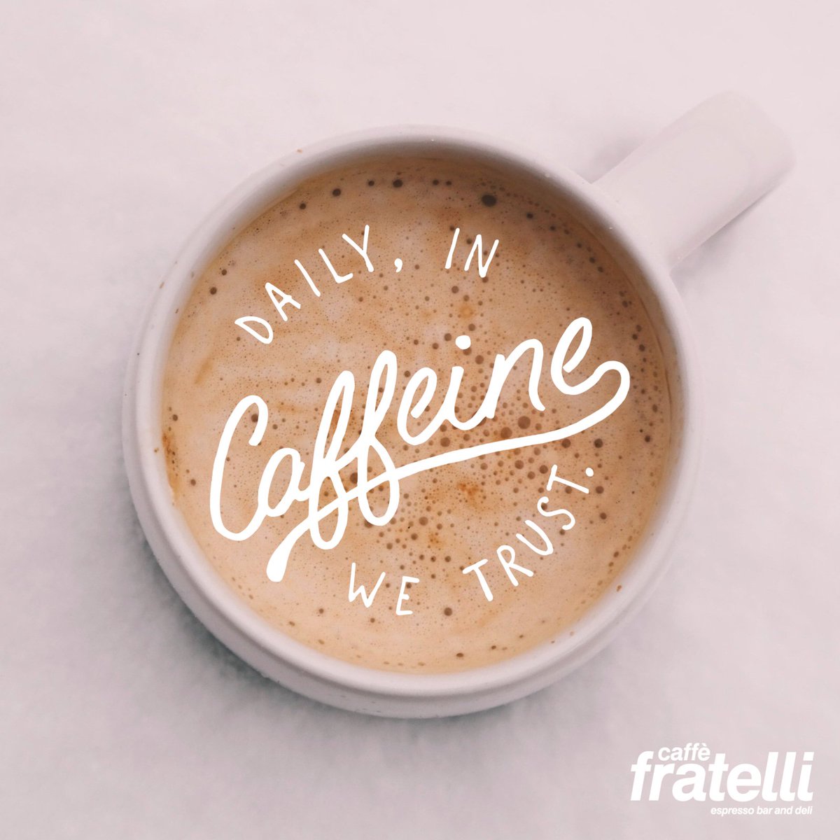 Tuesday thoughts. ☕️ 
•
•
•
#quote #coffeequote #caffefratelli #coffee #coffee_inst #coffeeaddict #coffeedaily #coffeegeek #coffeelover #coffeeporn #coffeesesh #coffeeshopvibes #cupsinframe #tuesdays #quoteoftheday #mornings