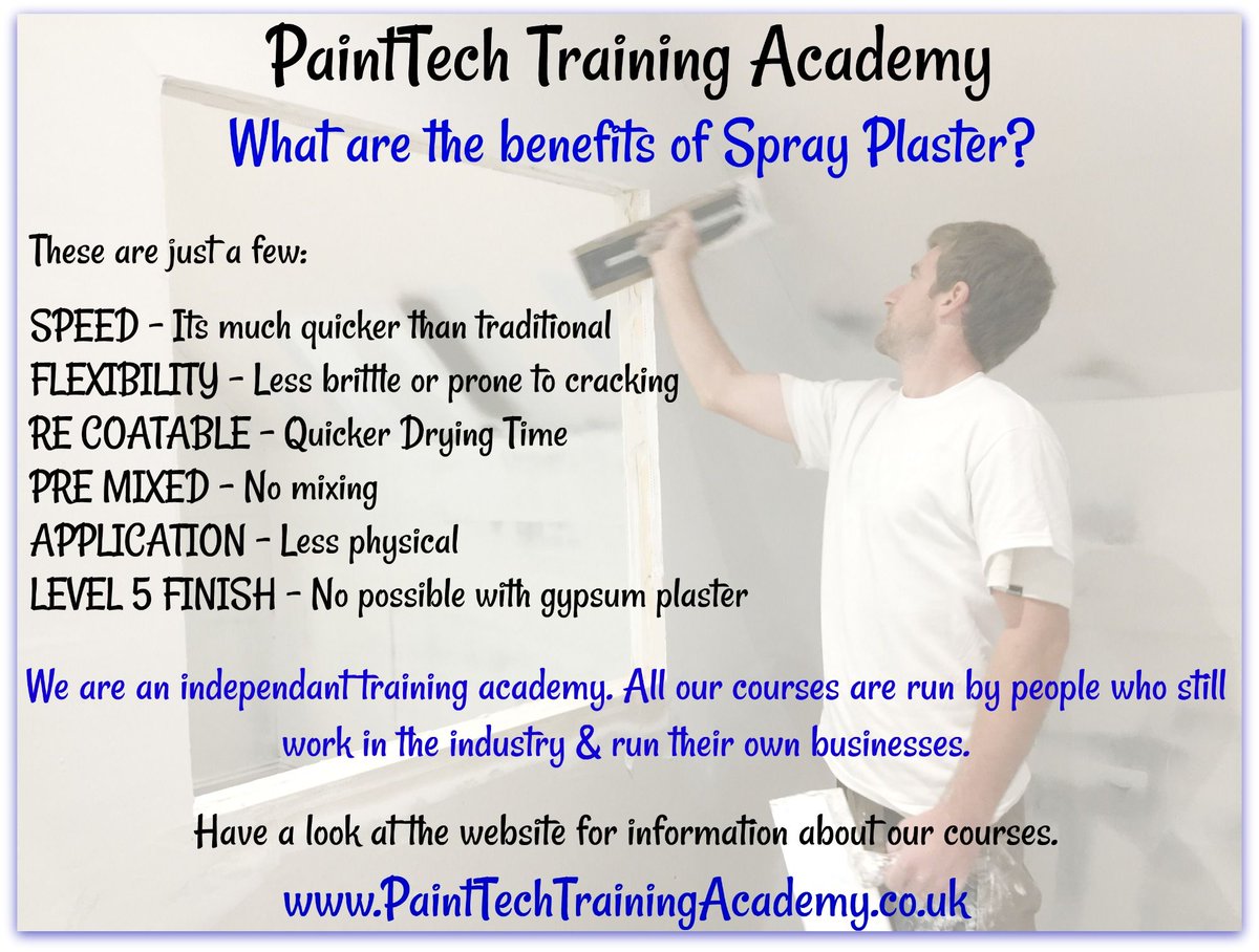 ptechacademy's tweet photo. As the next Spray Plaster Course at the Preston Academy is full we have added another date of the 27th October :) Go to the website to book your place https://t.co/2nAsrG9OFe #painttech #sprayingmakessense https://t.co/D7n7yjRJzt