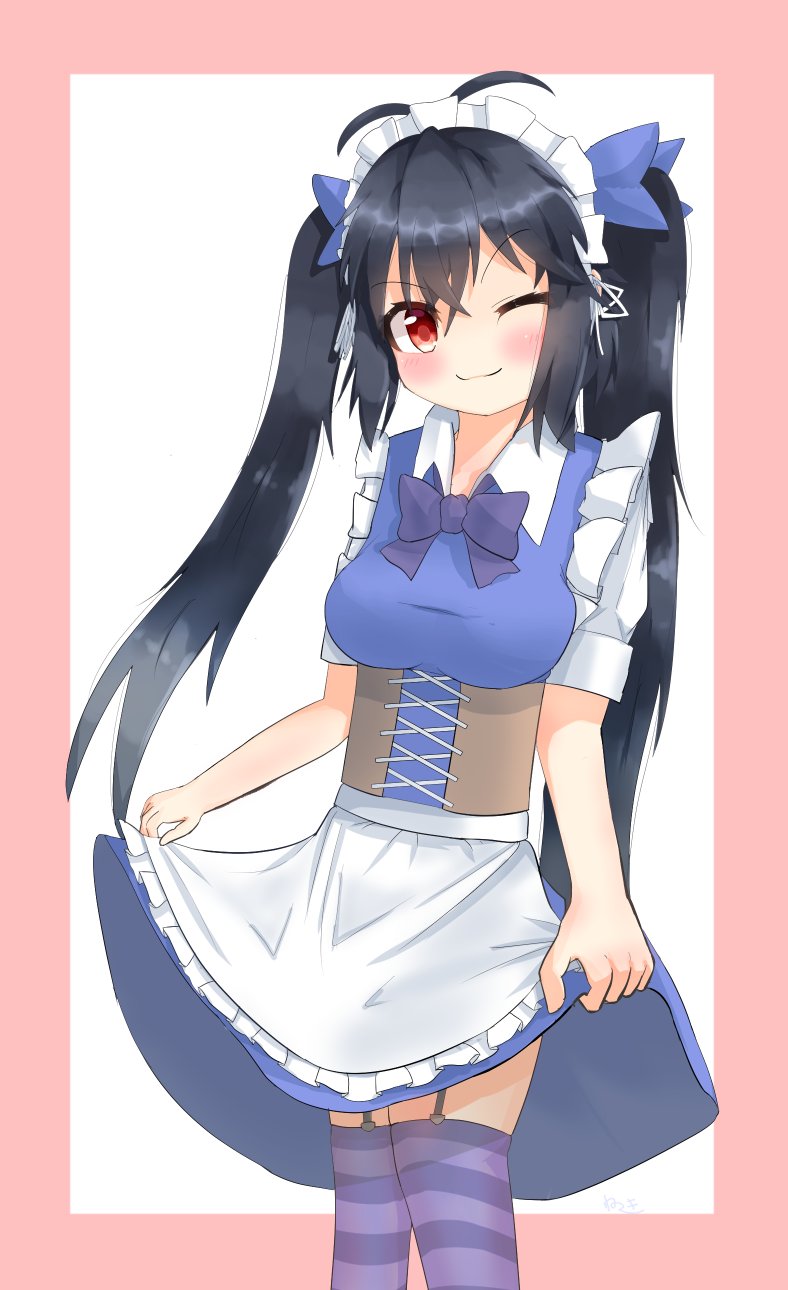 ねつき饂飩 A Twitter イロドリミドリ 箱部なるちゃん メイド とてもかわいい