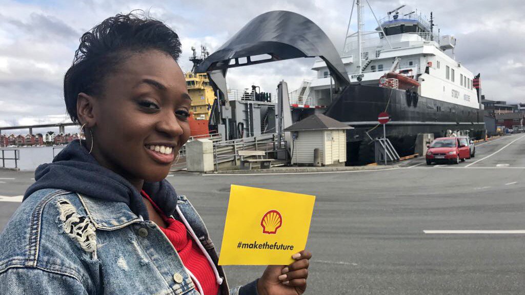 Shell's tweet image. ⛴ We’ve been busy this morning with @remel_london discovering ferries powered by #LNG in Norway 🇳🇴 Stay tuned for more from #ONS2018 #makethefuture