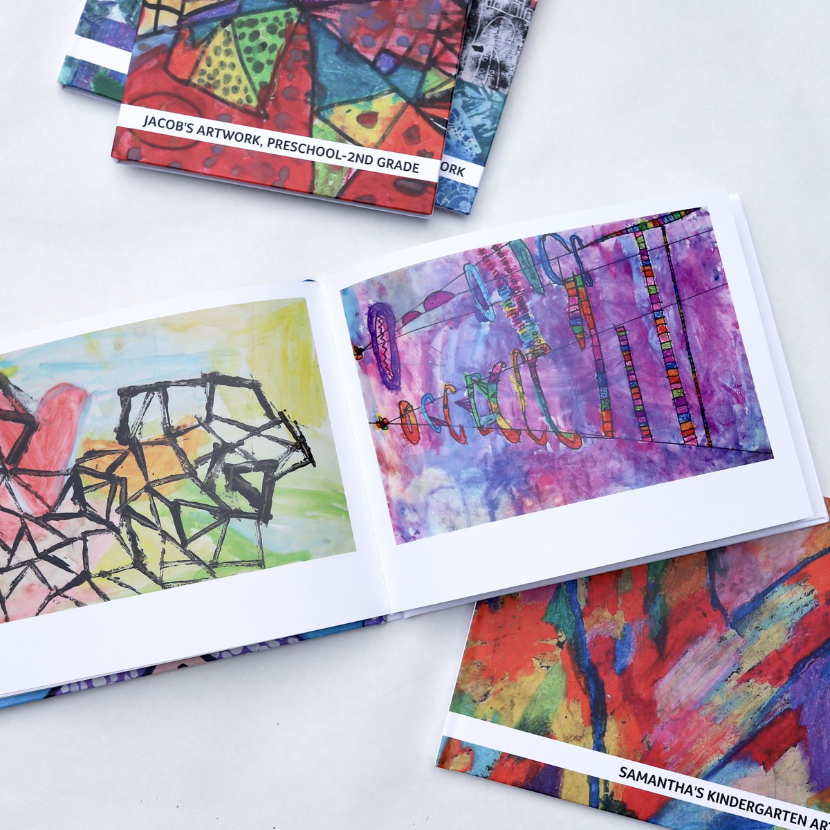 Sneak a peek inside an Artkive book.  What you can't see is the quality of the book or the thickness of the page.  Trust us, it's top notch.  A beautiful edition to your coffee table, for sure.  
Order yours at artkivebox.com