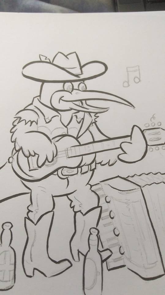 Rynside's tweet image. Next stage - transfer to pencils on Bristol Board and start #inking with brushes :) #illustration #characterdesign #penandink #brushes