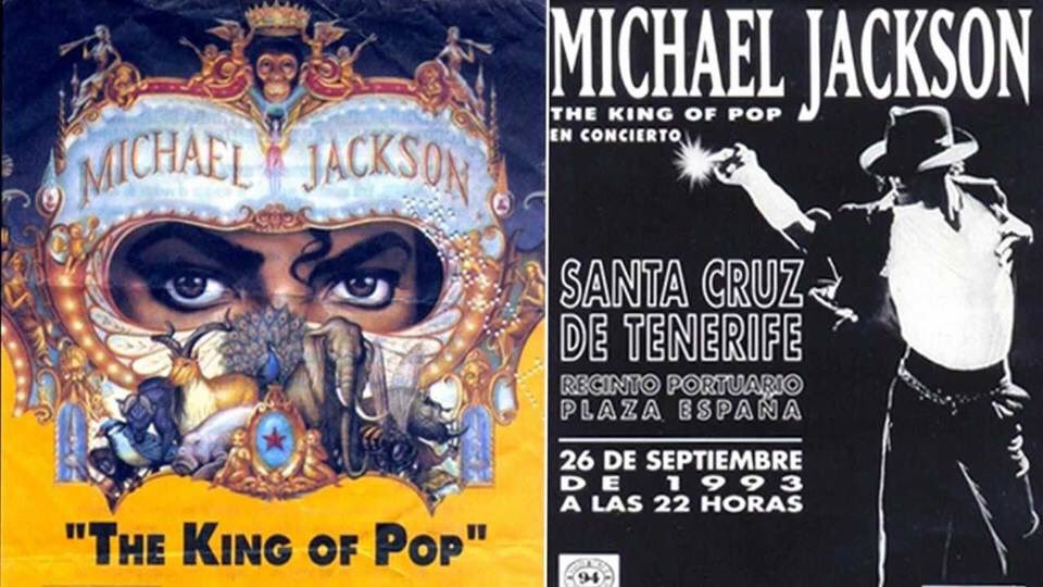 JAPtw's tweet photo. Hoy, 29 de agosto, en que @michaeljackson cumpliría 60 años, les dejo con esta pieza para coleccionistas. El 26 de septiembre de 1993, actuó en Tenerife #AlwaysMichael https://t.co/HBhiAvet2D