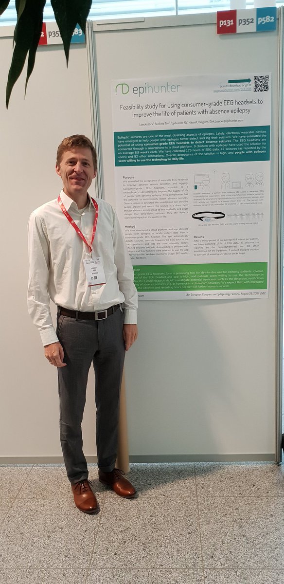 Meet us now (13.45-14.40) at the #Clinical #Neurophysiology poster session! #ECE2018 #epilepsy #epihunter #EEGtechnology